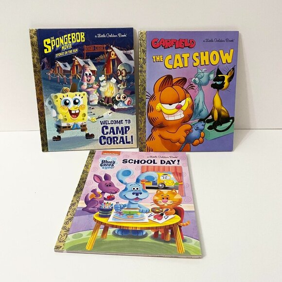 The Spongebob Movie Garfield The Cat Show Blues Clues School Day Golden Books - Picture 1 of 16